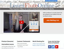 Tablet Screenshot of intermediateflutelessons.com